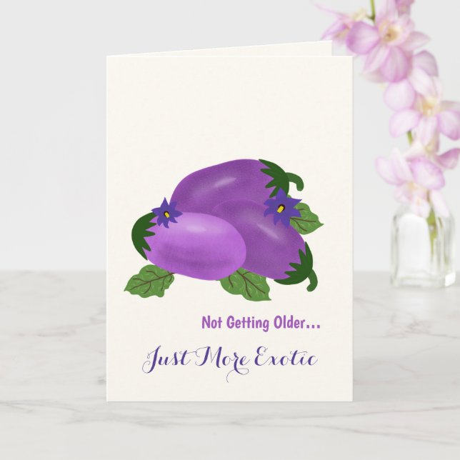 Blush & Bloom Eggplant Collection –  Birthday Card (Orchid)