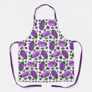 Blush & Bloom Eggplant Collection – Ivory Glow Apron
