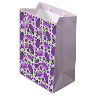 Blush & Bloom Eggplant Collection – Soft Lilac Medium Gift Bag