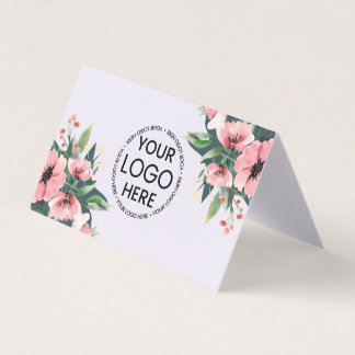 Blush Bloom Logo Mauve Real Estate Agent Business Card