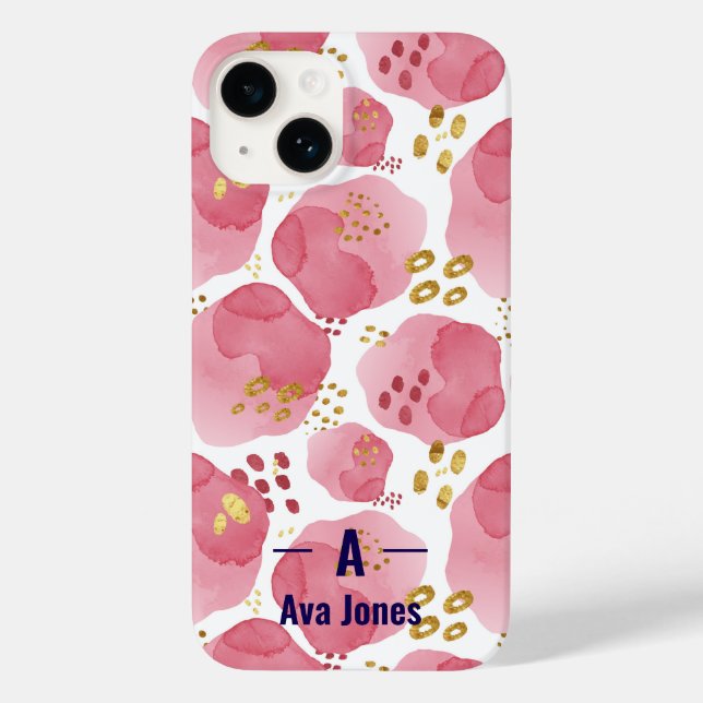  Blush & Bloom Monogram Phone Cover (Back)