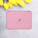 Blush Bloom Personalised  iPad Air Cover<br><div class="desc">Immerse your iPad in a symphony of elegance with our Blush Bloom Personalised iPad Shield. This enchanting and customisable accessory is a blend of style and functionality, meticulously designed to safeguard and enhance your iPad experience. The delicate script font, showcasing your first initial and full name, is artistically arranged on...</div>