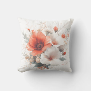 Blush Bloom” Throw Pillow
