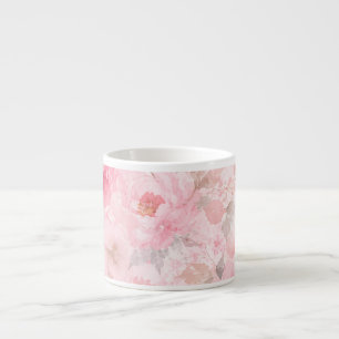 Blush Bloom Watercolor Floral Espresso Cup