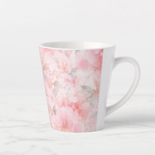Blush Bloom Watercolor Floral Latte Mug