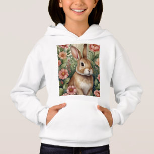 Blush Blooms and Bunny Dreams Hoodie