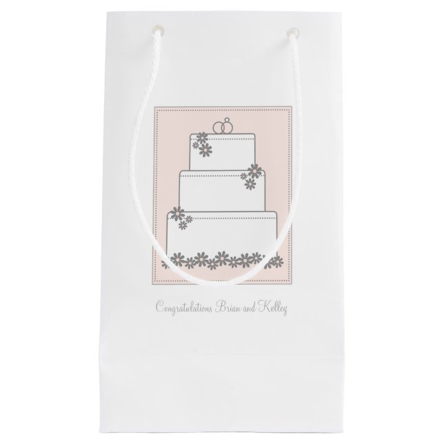 Blush Blooms Wedding Gift Bag (Front)