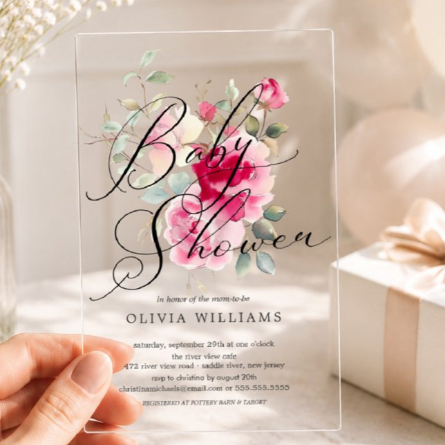 Blush Blossom Baby Shower Invitation (Creator Uploaded)
