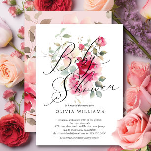 Blush Blossom Baby Shower Invitation