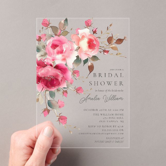 Blush Blossom Bridal Shower Invitation (Insitu (Handheld))