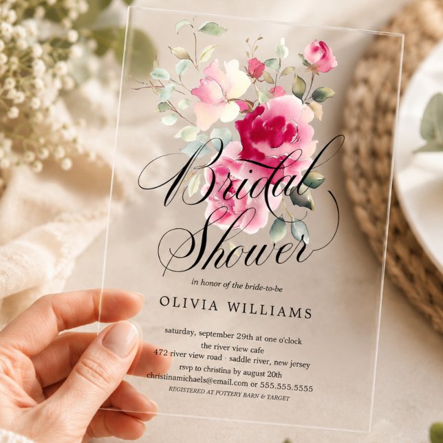 Blush Blossom Bridal Shower Invitation (Creator Uploaded)