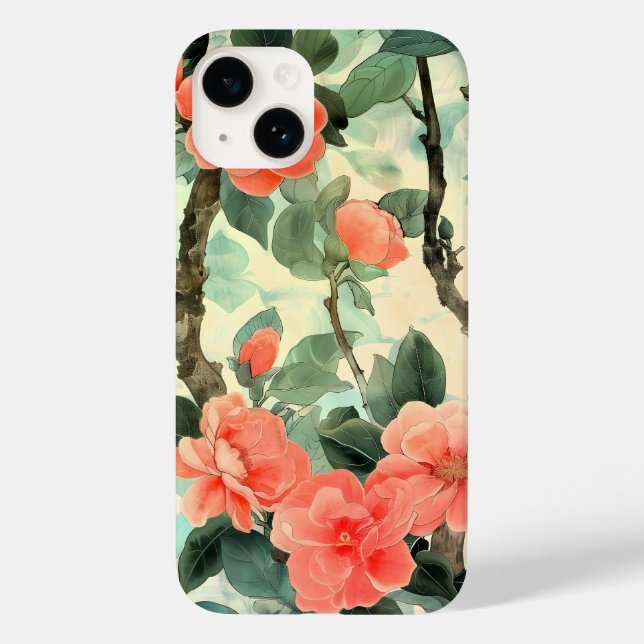 Blush Blossom Camelia Garden Watercolor Case-Mate iPhone Case (Back)