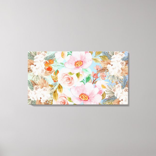 Blush & Boho Bloom Canvas Print (Front)