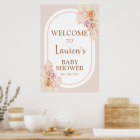 Blush Boho Desert Baby Shower Girl Welcome sign