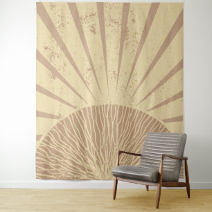 Blush Boho Sunset Dorm Decor Tapestry