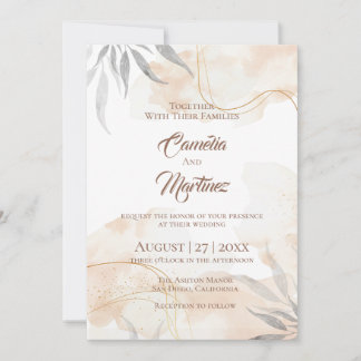 Blush Boho Terracotta Wedding Invite