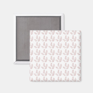 Blush Botanical Fern Pattern Magnet