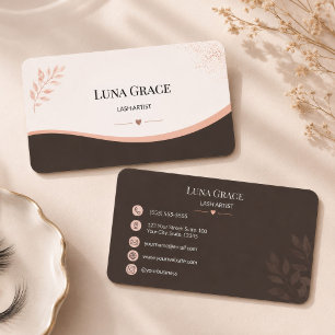 Blush Botanical Lash Artist Business Card