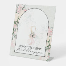 Blush Bow Rose Wisteria Bouquet Signature Drink