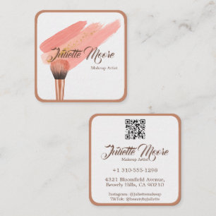 Blush Brush Makeup Artist Business Card