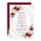 Blush Burgundy Floral Modern Gold Frame Wedding