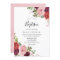 Blush & Burgundy Flowers Baptism Invitation