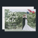 Blush Burgundy Navy Blue Floral Elegant Photo Save The Date<br><div class="desc">This save the date card features blush, navy blue and burgundy florals in watercolor style creating elegant, country, rustic style. The deep, rich shades of burgundy/marsala is perfect for a fall or winter wedding theme and blush adds delicacy and sweetness to the décor. The navy blue balances felinity of blush...</div>