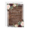 Blush & Burgundy Red Flowers Rustic Wood Wedding