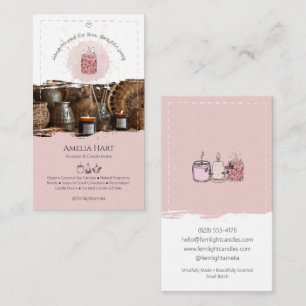 Blush Candle Maker Customised Photograph Business Card
