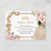 Blush Champagne Floral Quinceanera Reception
