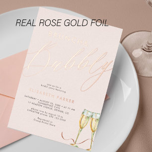 Blush champagne modern bridal shower rose gold