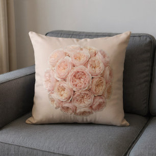 Blush & Champagne Roses Cushion