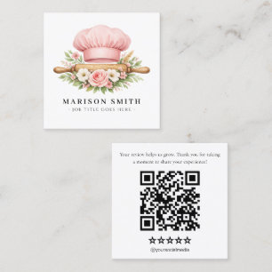 Blush Chef Baking Essentials  Square Business Card