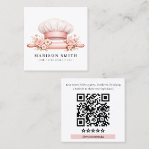 Blush Chef Baking Essentials  Square Business Card