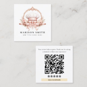 Blush Chef Baking Essentials  Square Business Card