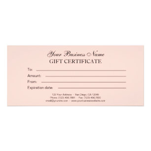 Blush   Classic Generic Plain Gift Certificate
