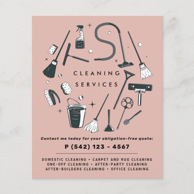 Blush Cleaning Services  Flyer (Front)
