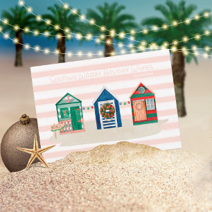Blush Coastal Beach Warm Wishes Beach Huts Holiday