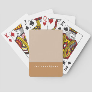 Blush Colour Block Personalised Playing Cards