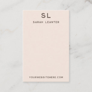 Blush-coloured Monogram Display Card