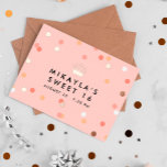 Blush Confetti Crown Sweet 16 Birthday Party Foil Invitation Postcard<br><div class="desc">Chic Sweet 16 postcard invitation in blush pink printed with confetti in pink,  white,  and rose gold foil. Sweet 16 invitation postcard personalised with the birthday girl's name beneath a rose gold princess crown.</div>