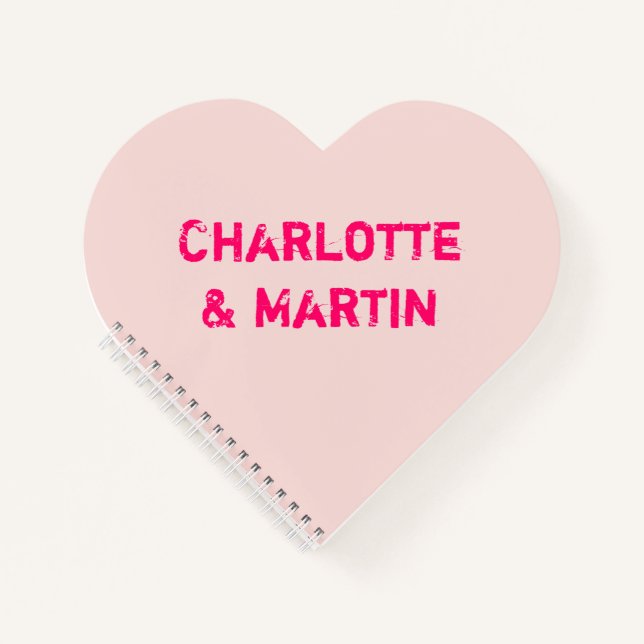 Blush Conversation Heart Notebook (Front)