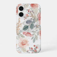 Blush Coral Garden Floral Watercolor Pattern