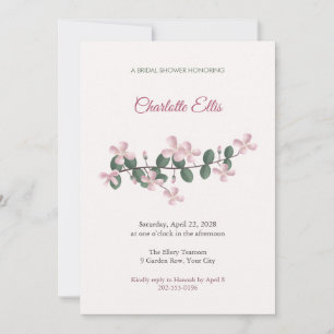 Blush Correa Bridal Shower Invitation