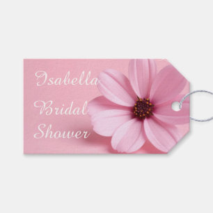 Blush Cosmos Floral Bridal Shower Script Design  Gift Tags