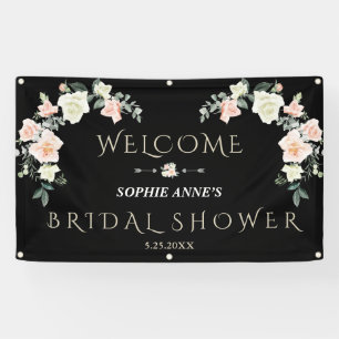 Blush Cream Floral Bridal Shower Welcome Sign