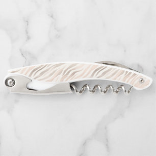 Blush Cream Leopard Animal print Corkscrew