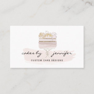 Blush Custom Cake Decorator Business Card