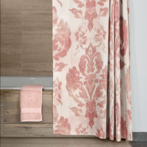 Blush Damask Watercolor Floral Vintage Pattern