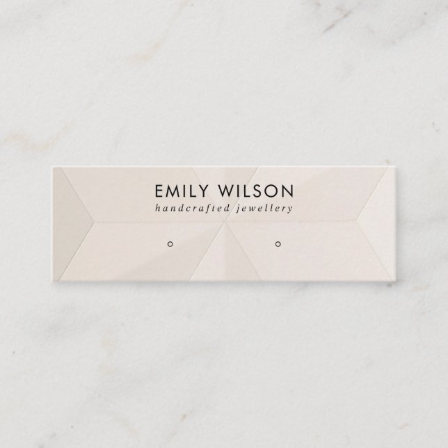 BLUSH DIAMOND TEXTURE STUD EARRING DISPLAY CARD (Front)